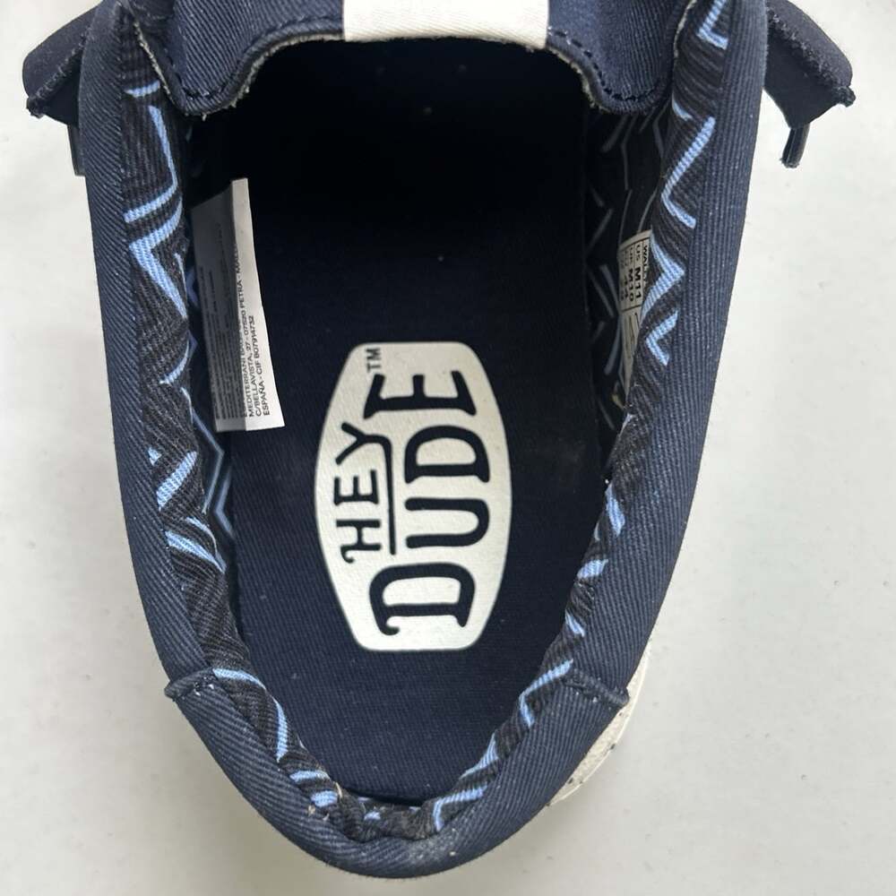 Hey Dude Wally Stretch Canvas Navy Blue Men's US 11 EU 44 UK 10 40700-410 NEW - Picture 8 of 10
